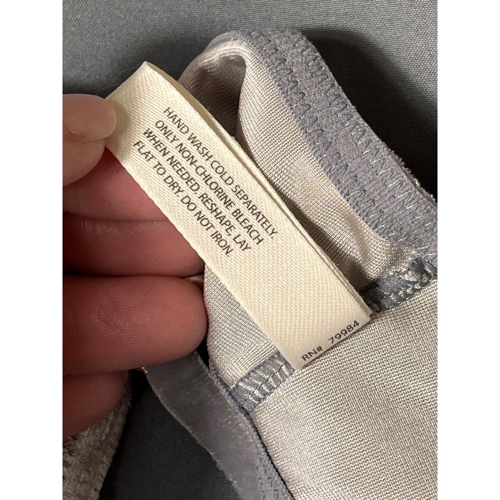 Soma XL Velvet Illusion Silver Velvet Lace Trim Bralette Soft Lingerie‎ - Picture 8 of 9